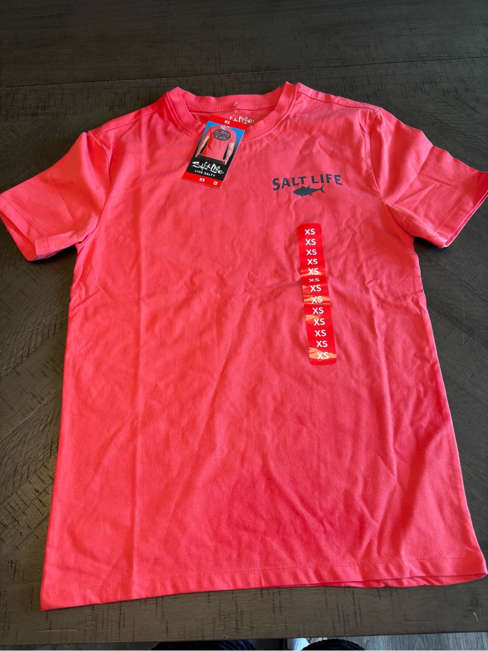 Salt Life Coral Short Sleeve Crew Tee with Logo